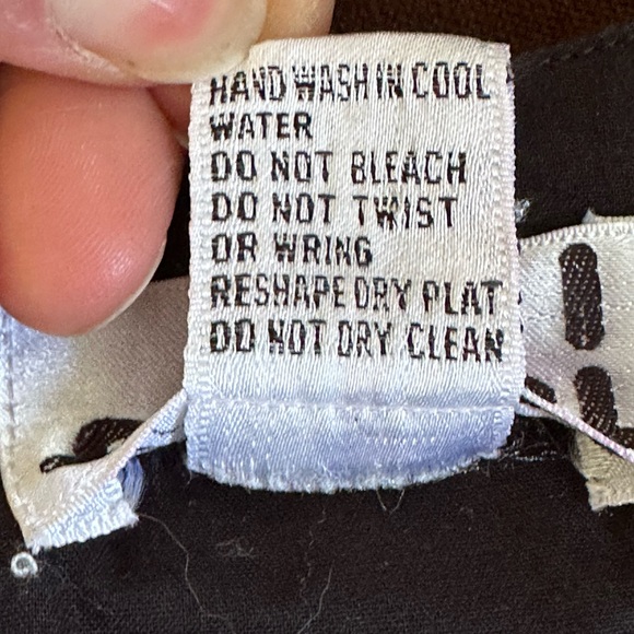 Effeci Vintage Creations Beige & Black Embroidery Button Vest SZ M Tie In Back - Picture 11 of 13